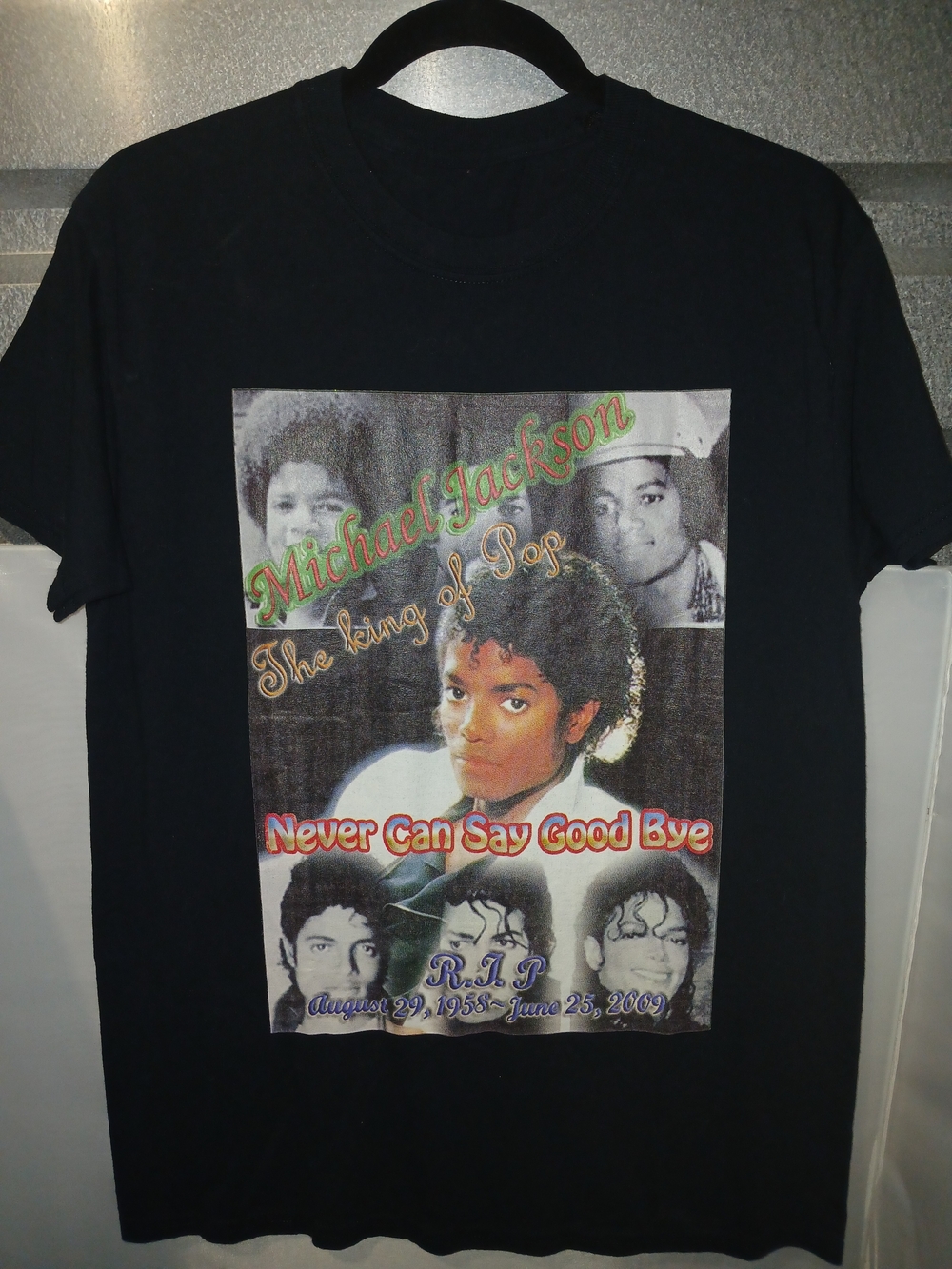 ​Michael Jackson King of Pop RIP Memorial Graphic T-Shirt Black Rap Tee Style